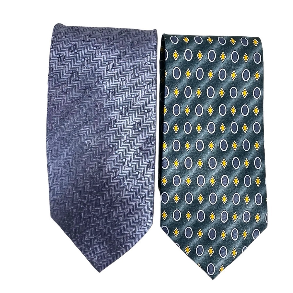 Set Of Two‎ Parksder Silk Ties Men's Executive Professional Smooth Silk Gray